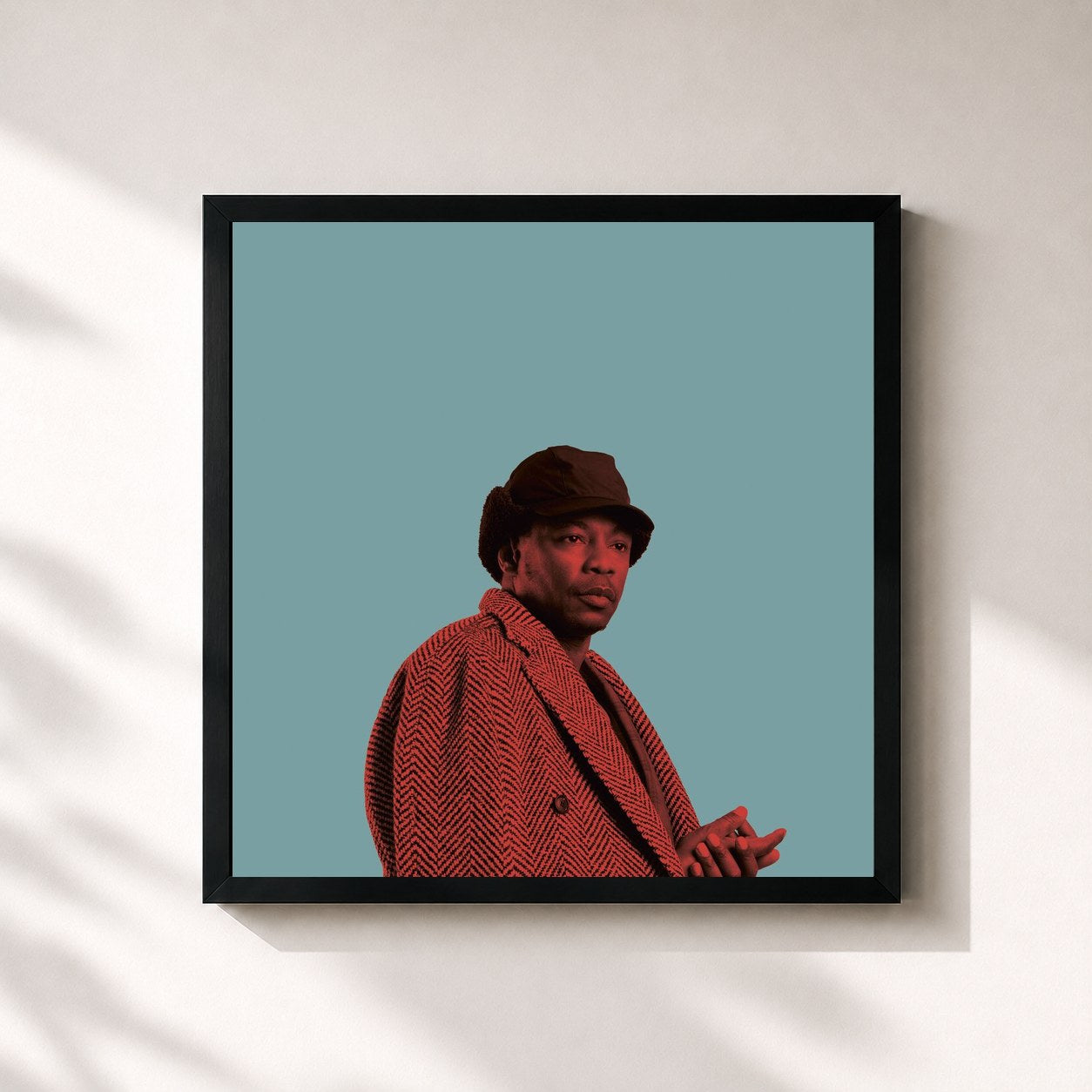 #noir Tableau carré de l'album Triptyque : Lueurs célestes de MC Solaar, cadre noir 32x32 cm