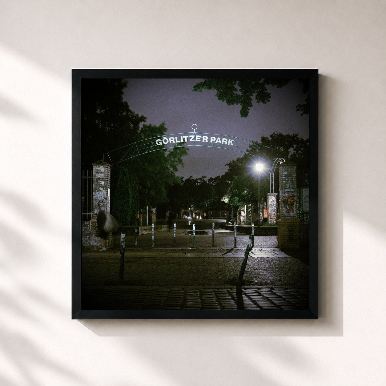 #noir Tableau carré de l'album Görlitzer Park de K.I.Z, cadre noir 32x32 cm