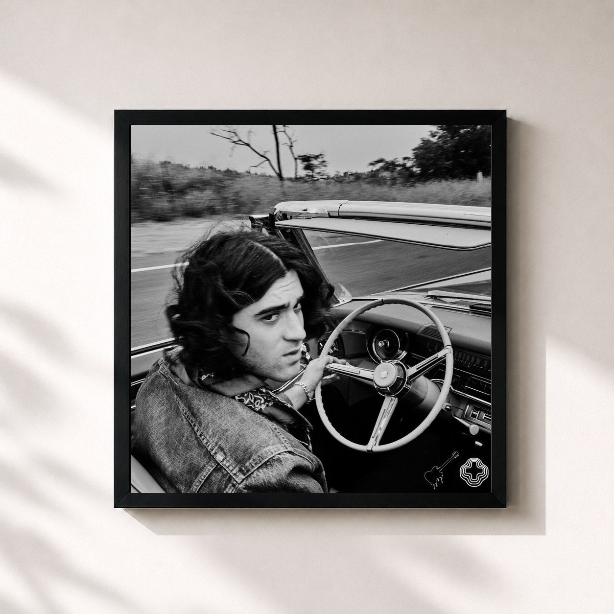 #noir Tableau carré de l'album Aftershock (Deluxe) de Alexander 23, cadre noir 32x32 cm