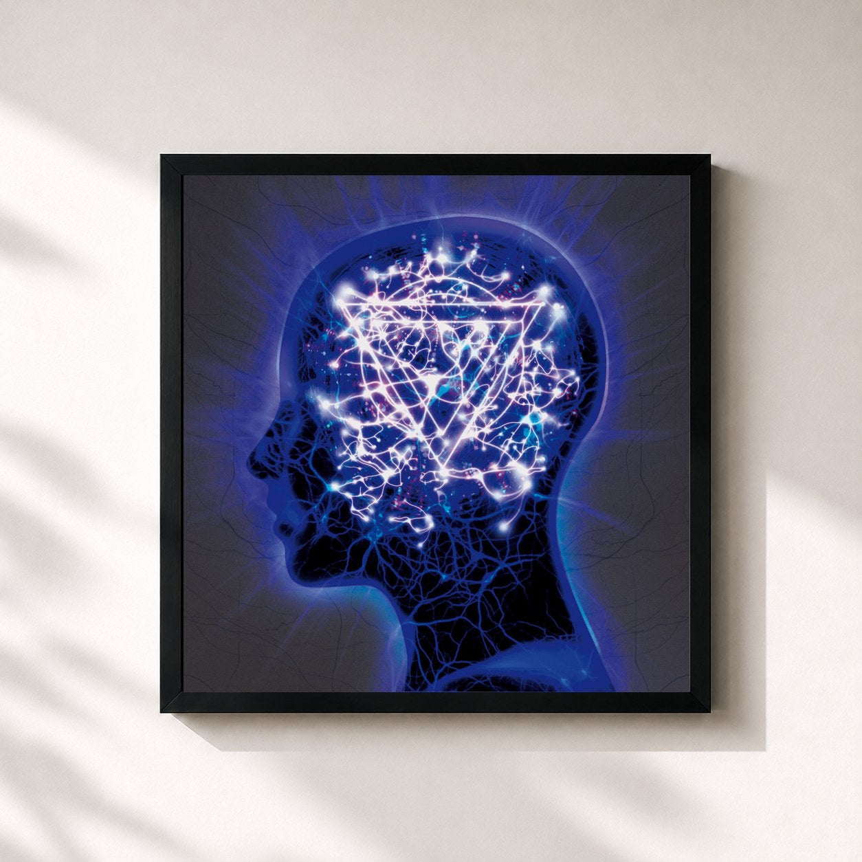 #noir Tableau carré de l'album The Mindsweep de Enter Shikari, cadre noir 32x32 cm