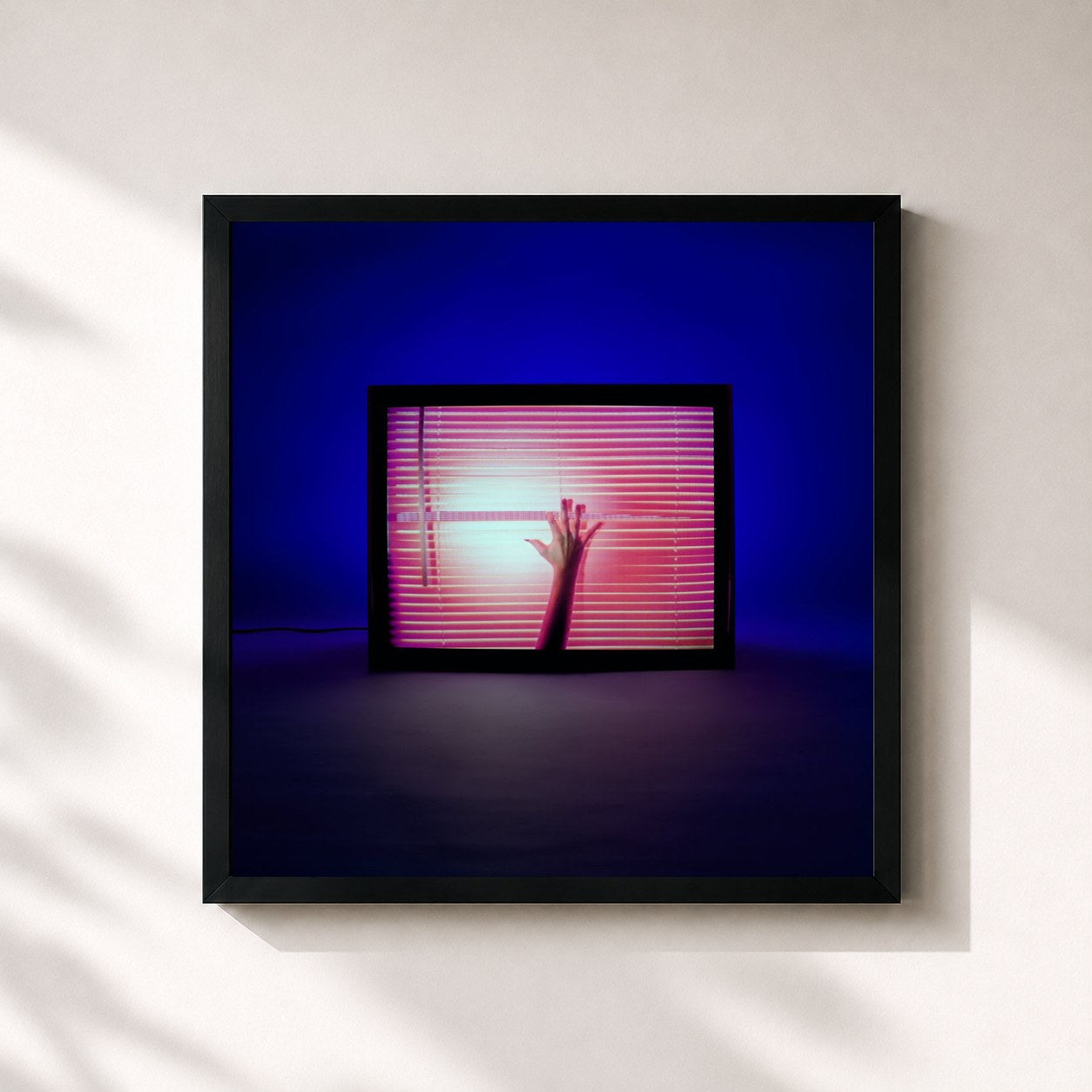 #noir Tableau carré de l'album Screen Violence: Director's Cut de CHVRCHES, cadre noir 32x32 cm