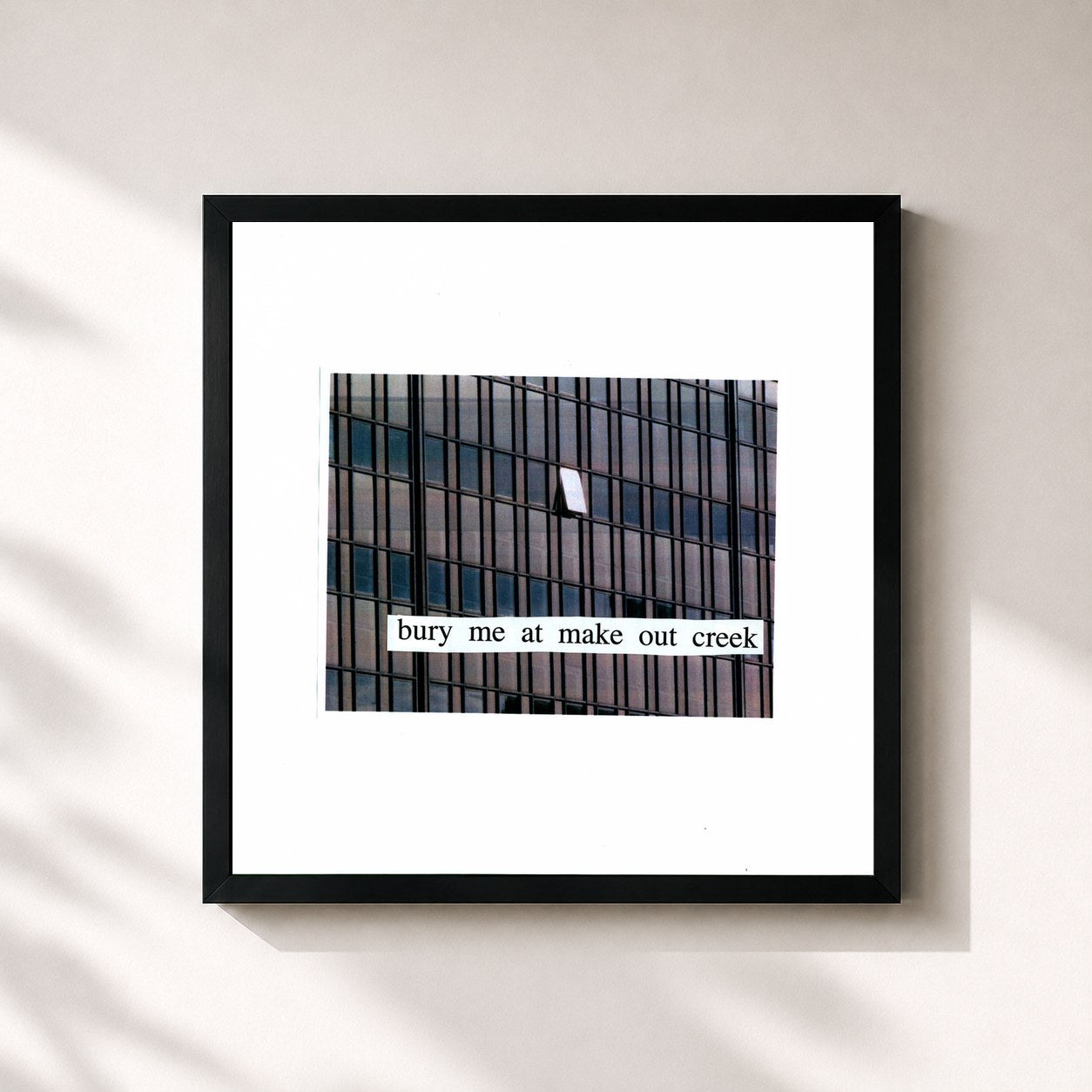 #noir Tableau carré de l'album Bury Me At Makeout Creek de Mitski, cadre noir 32x32 cm