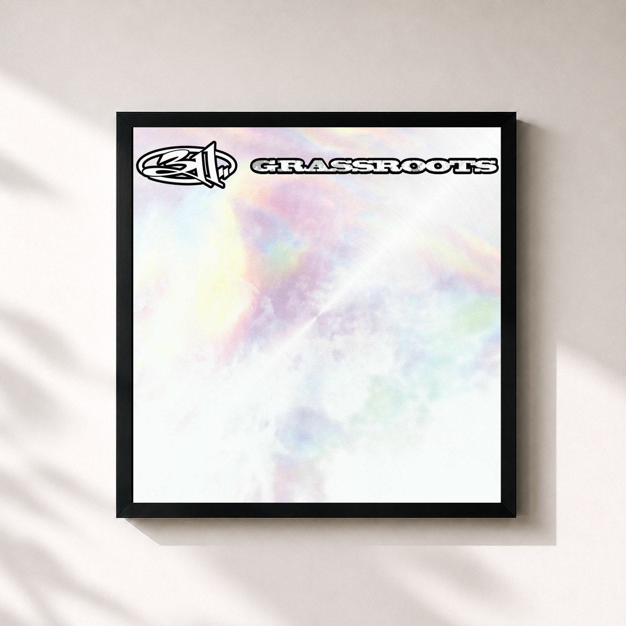 #noir Tableau carré de l'album Grassroots (30th Anniversary Edition) de 311, cadre noir 32x32 cm