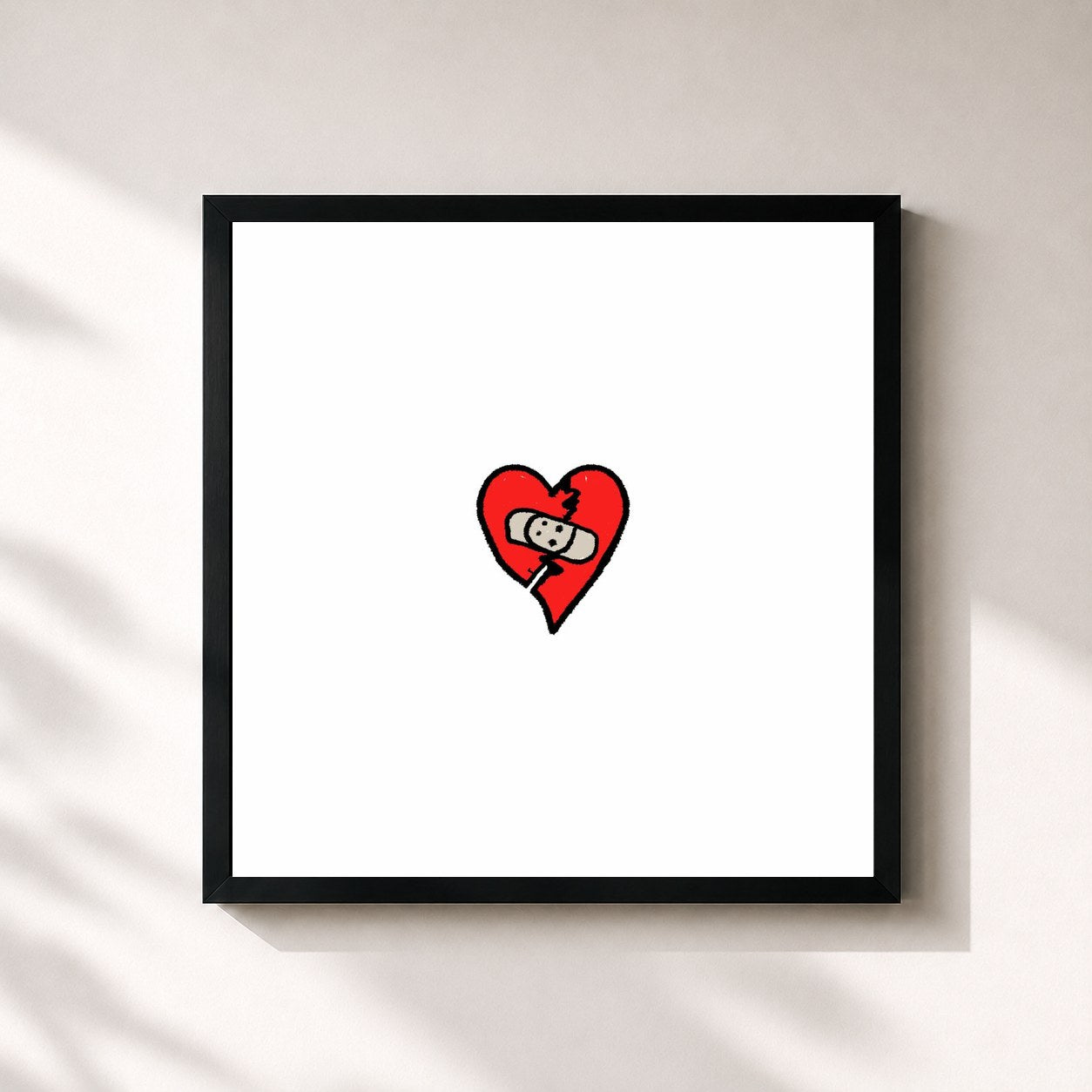 #noir Tableau carré de l'album O Amor e Suas Variáveis de Agnes Nunes, cadre noir 32x32 cm