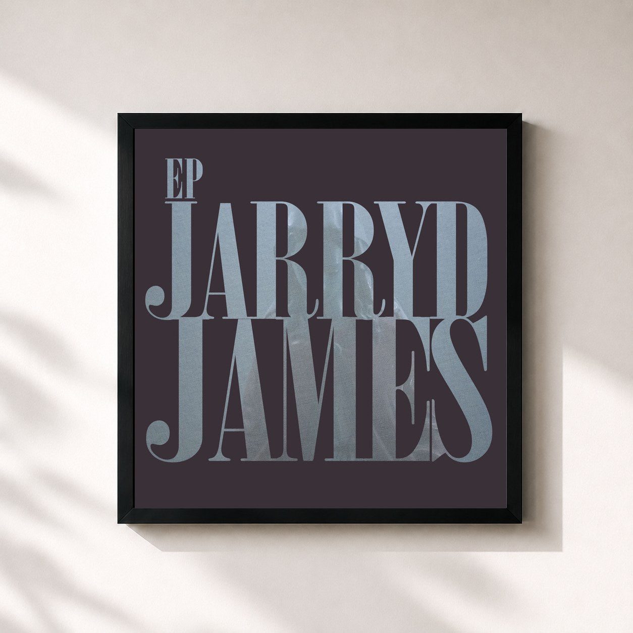 #noir Tableau carré de l'album Jarryd James EP de Jarryd James, cadre noir 32x32 cm
