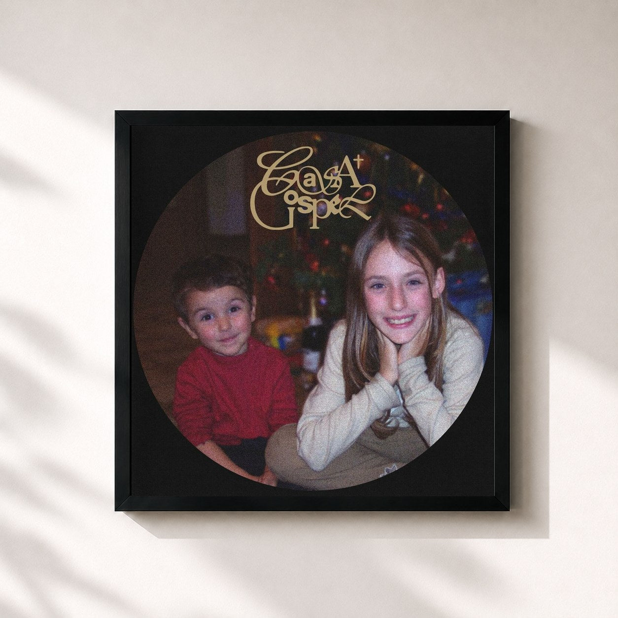 #noir Tableau carré de l'album CASA GOSPEL de thasup, cadre noir 32x32 cm