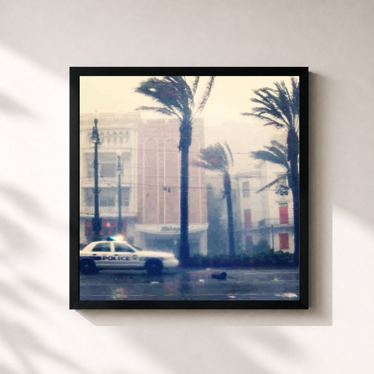 #noir Tableau carré de l'album 7th or St. Tammany de $uicideboy$, cadre noir 32x32 cm