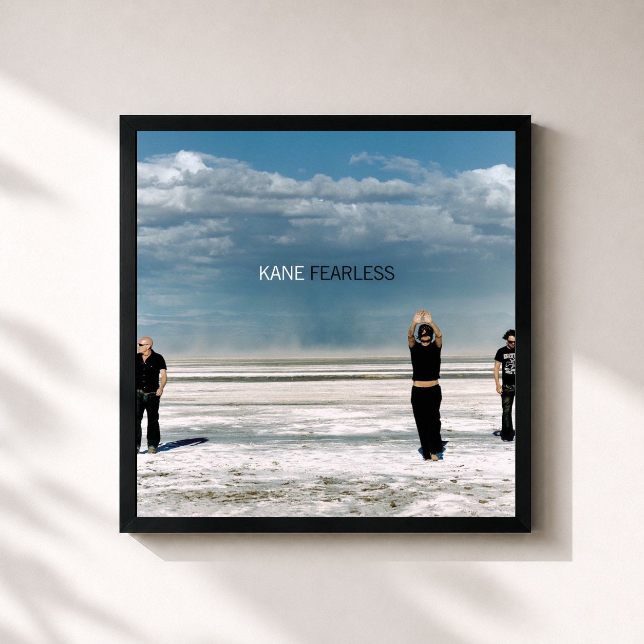 #noir Tableau carré de l'album Fearless de KANE, cadre noir 32x32 cm