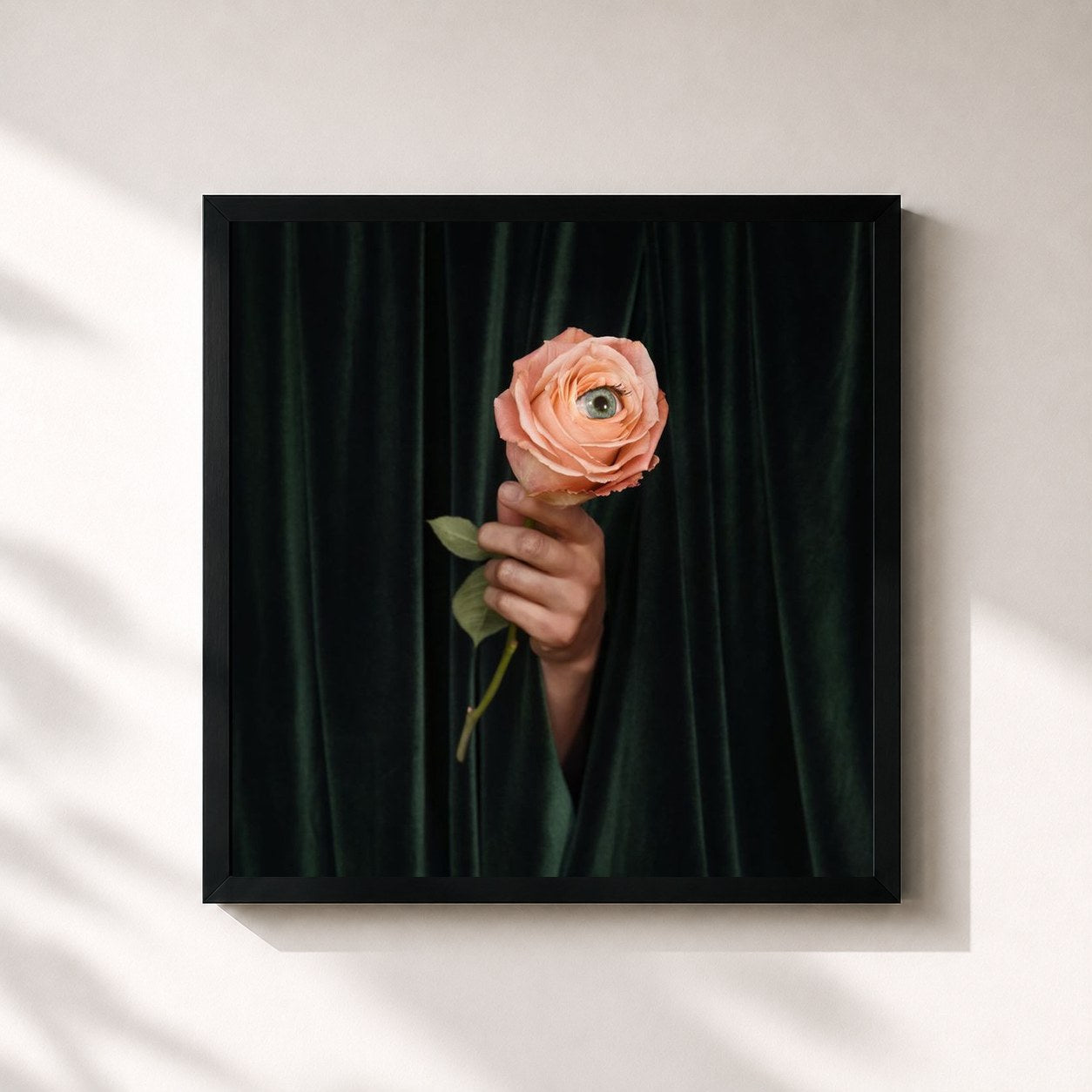 #noir Tableau carré de l'album Unusual de Marian Hill, cadre noir 32x32 cm