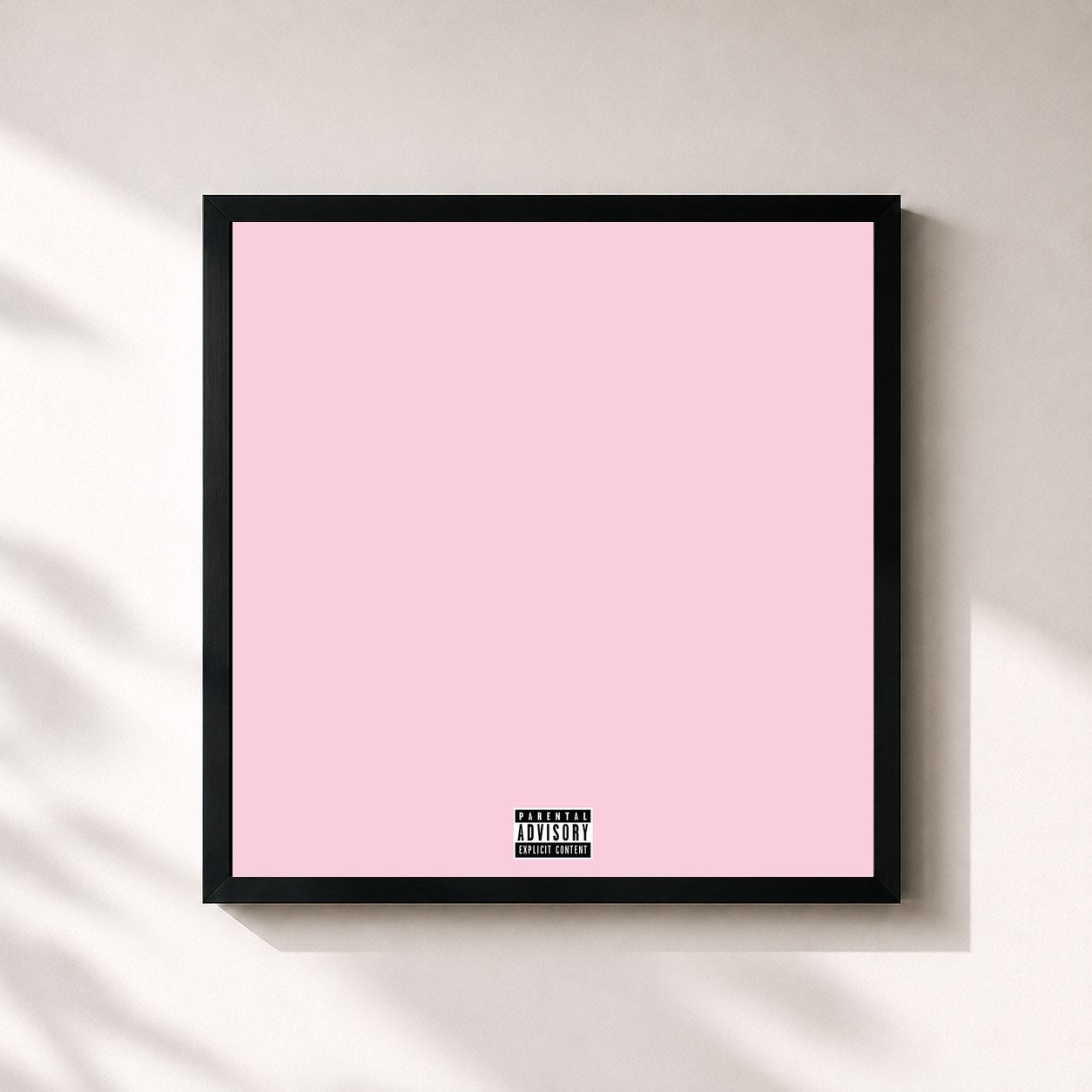 #noir Tableau carré de l'album The Program de Cam'ron, cadre noir 32x32 cm