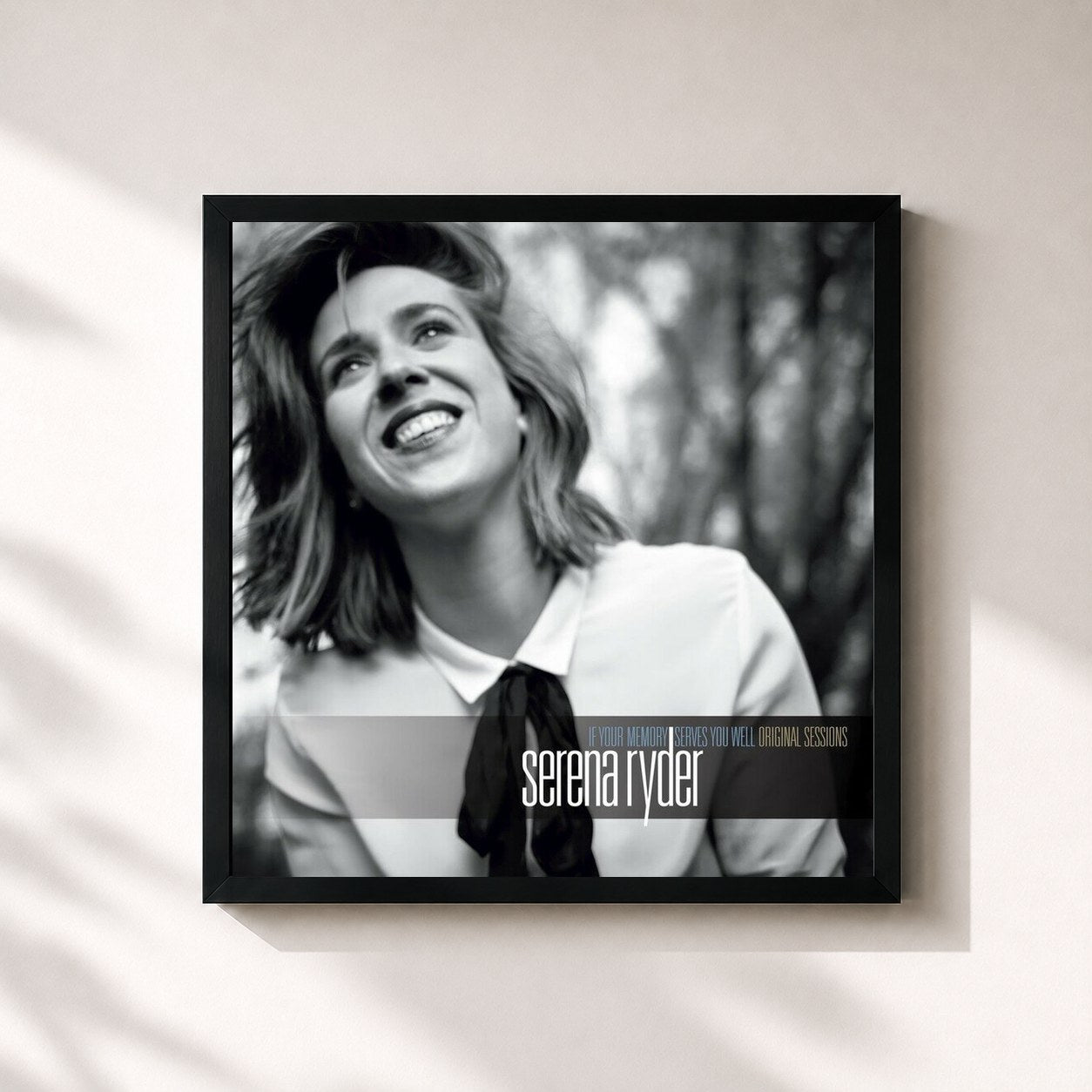 #noir Tableau carré de l'album If Your Memory Serves You Well (The Original Sessions) de Serena Ryder, cadre noir 32x32 cm