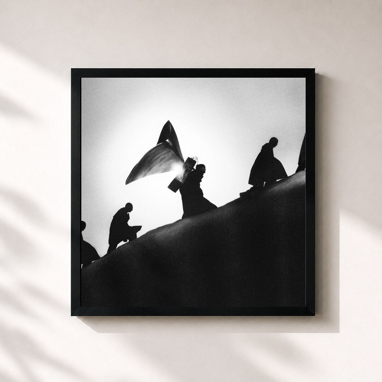 #noir Tableau carré de l'album Playing Robots Into Heaven de James Blake, cadre noir 32x32 cm
