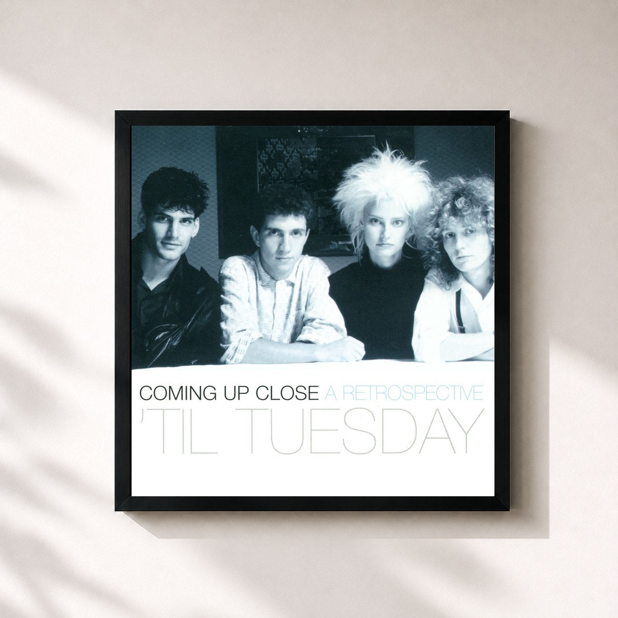 #noir Tableau carré de l'album Coming Up Close: A Retrospective de 'Til Tuesday, cadre noir 32x32 cm