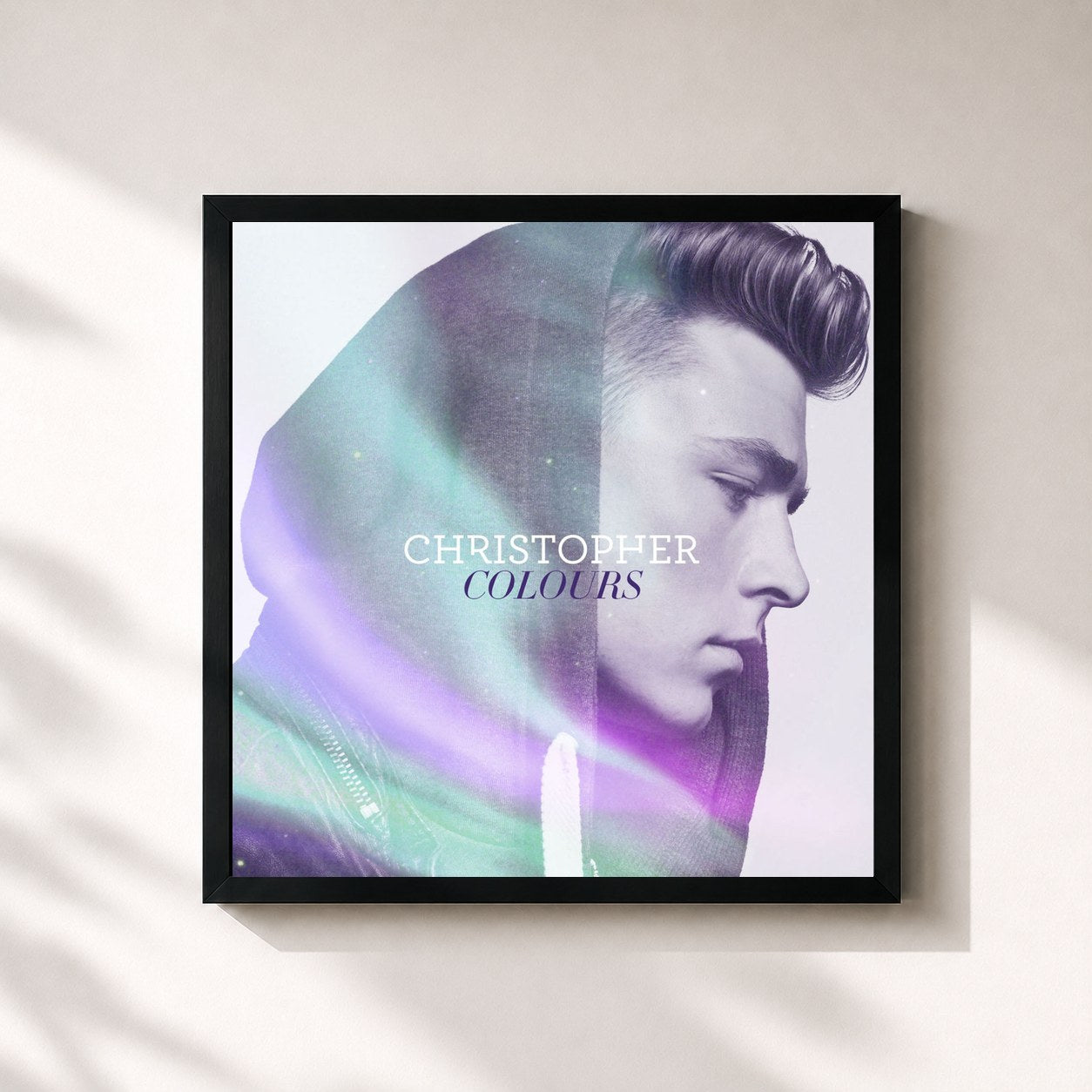 #noir Tableau carré de l'album Colours (Special Edition) de Christopher, cadre noir 32x32 cm