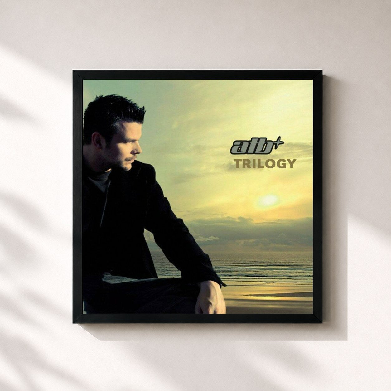 #noir Tableau carré de l'album Trilogy (Deluxe) de ATB, cadre noir 32x32 cm