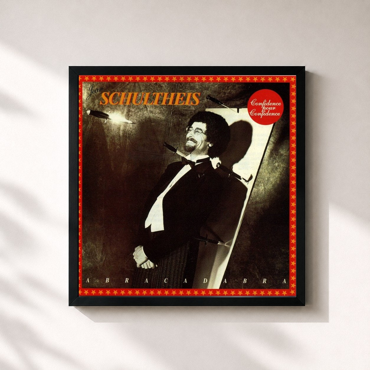 #noir Tableau carré de l'album Abracadabra de Jean Schultheis, cadre noir 32x32 cm
