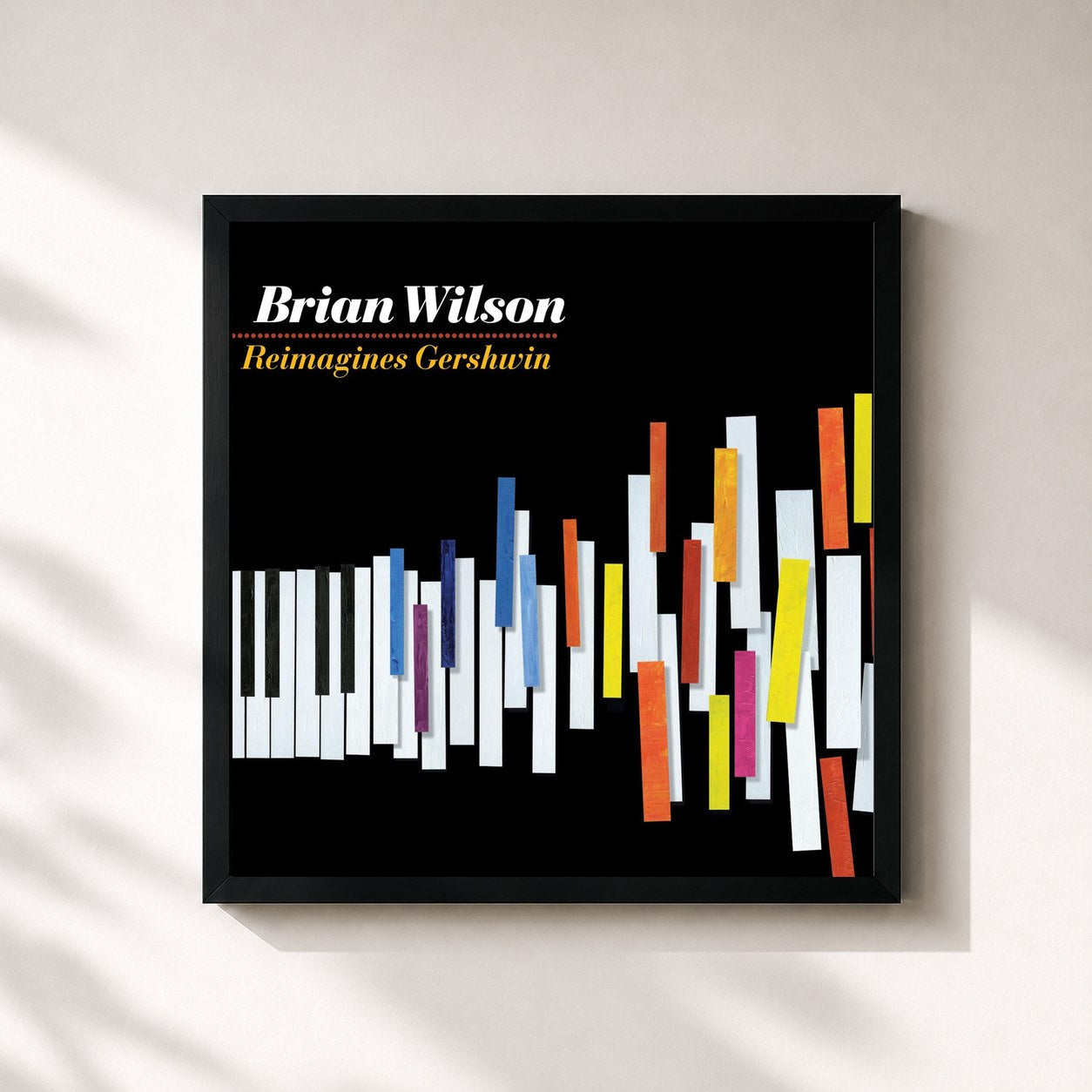 #noir Tableau carré de l'album Brian Wilson Reimagines Gershwin de Brian Wilson, cadre noir 32x32 cm