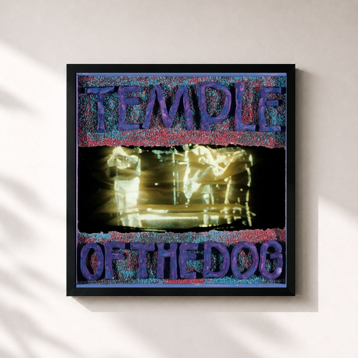 #noir Tableau carré de l'album Temple Of The Dog de Temple of the Dog, cadre noir 32x32 cm