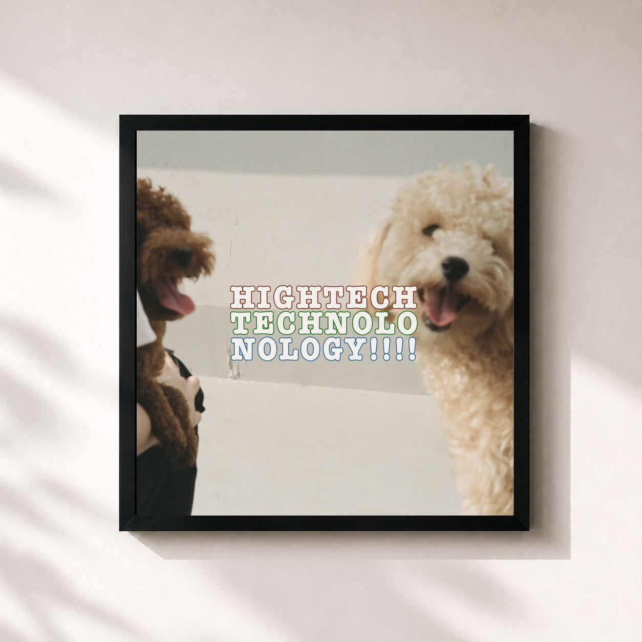 #noir Tableau carré de l'album hightechnology de Giriboy, cadre noir 32x32 cm