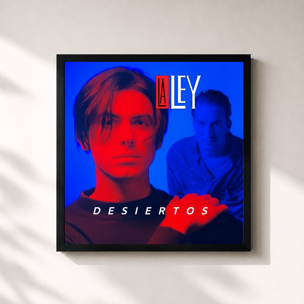 #noir Tableau carré de l'album Desiertos (Remasterizado 2025) de La Ley, cadre noir 32x32 cm