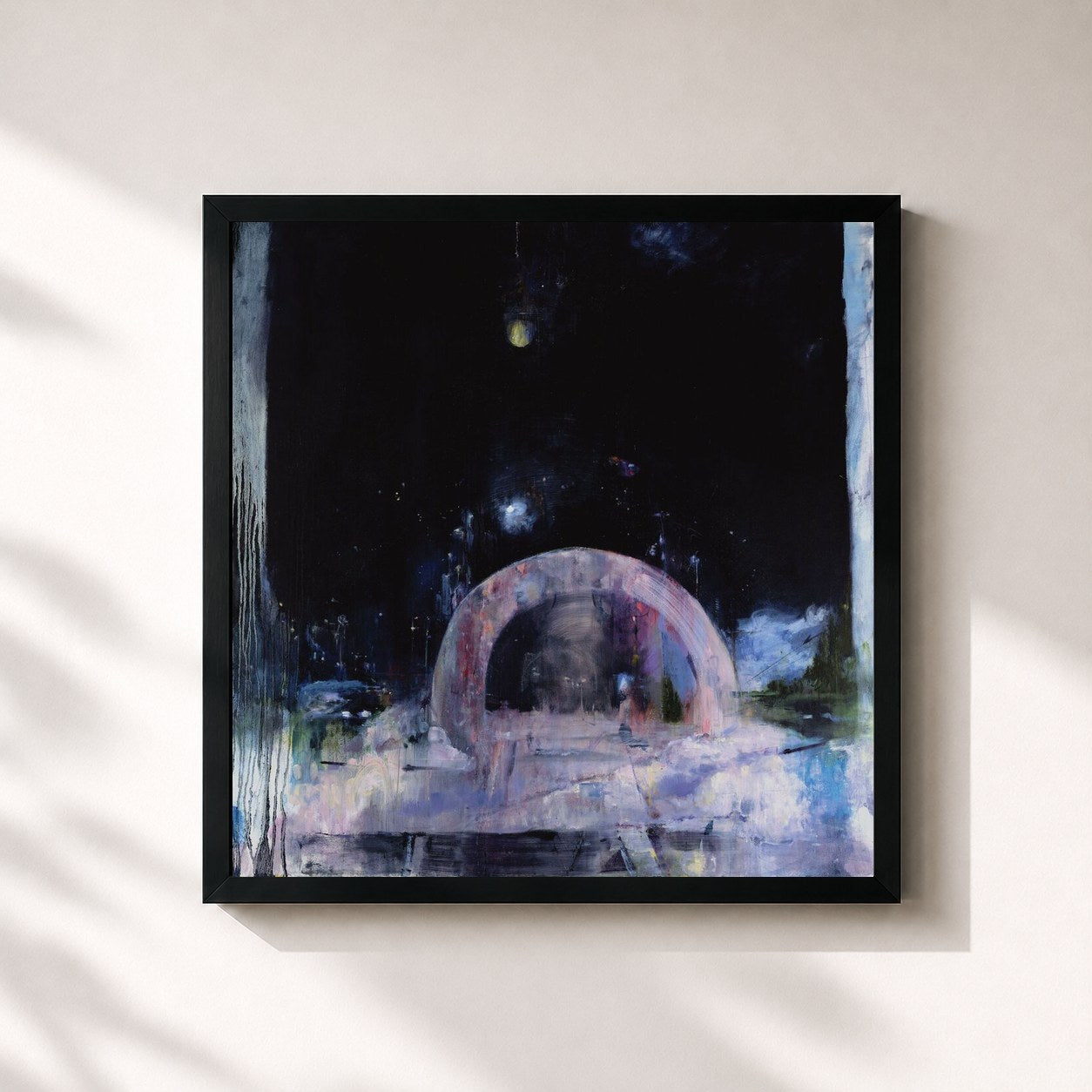 #noir Tableau carré de l'album Not To Disappear de DAUGHTER, cadre noir 32x32 cm
