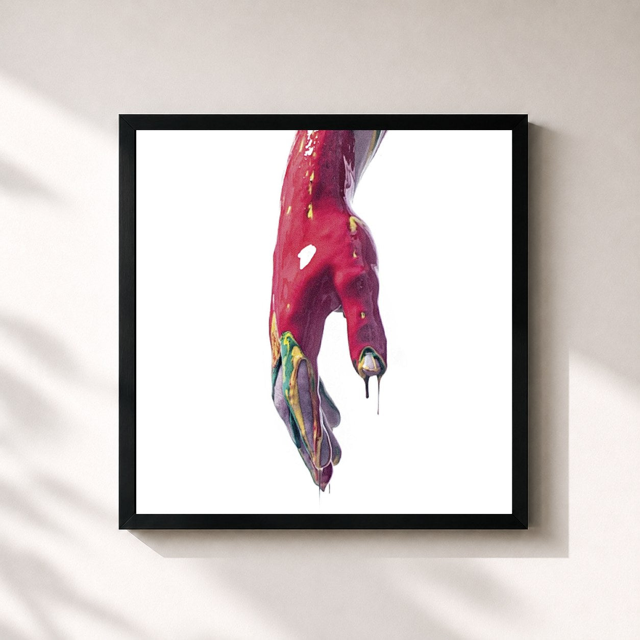 #noir Tableau carré de l'album Raptus de Nayt, cadre noir 32x32 cm