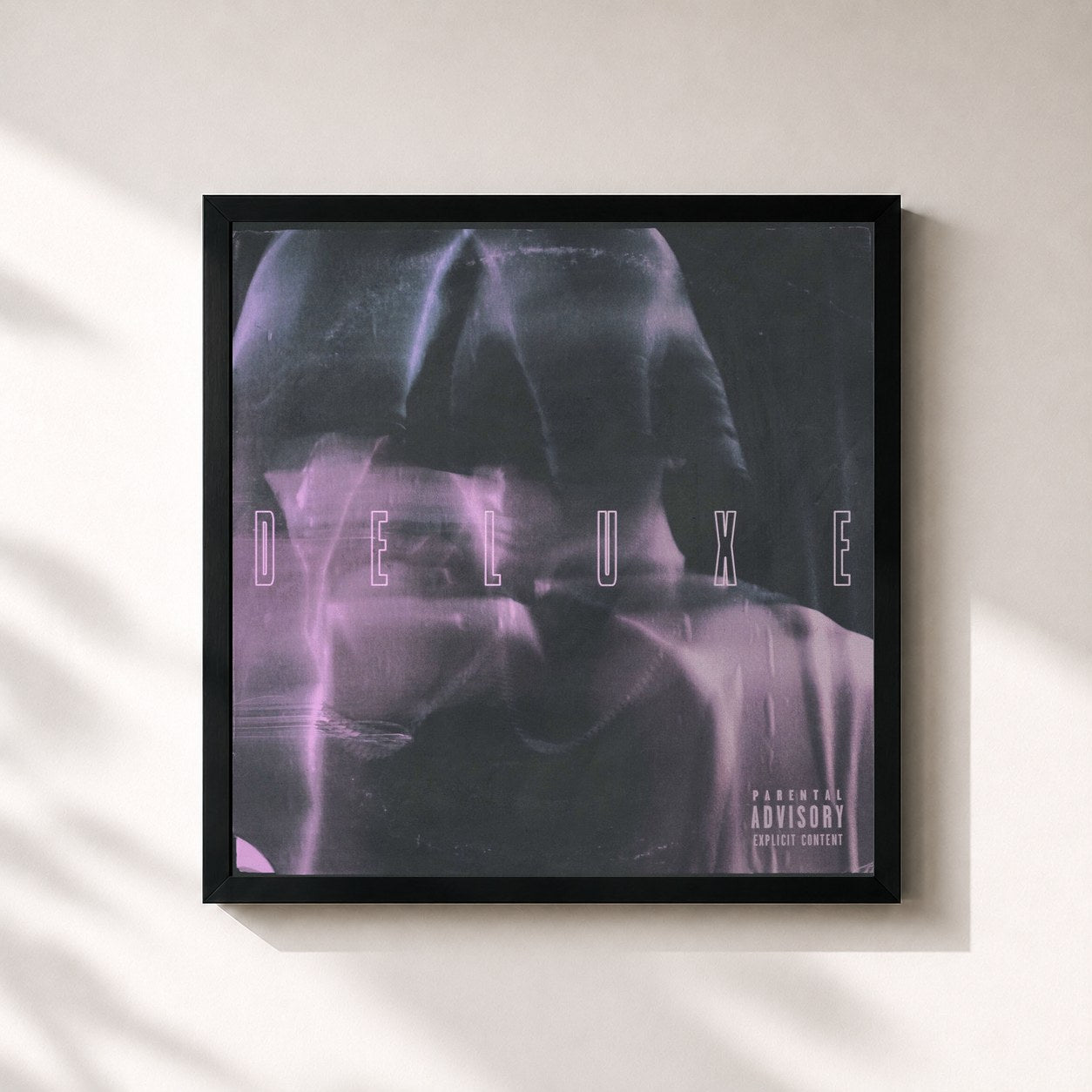 #noir Tableau carré de l'album TBJ V.2 Deluxe de Faroon, cadre noir 32x32 cm