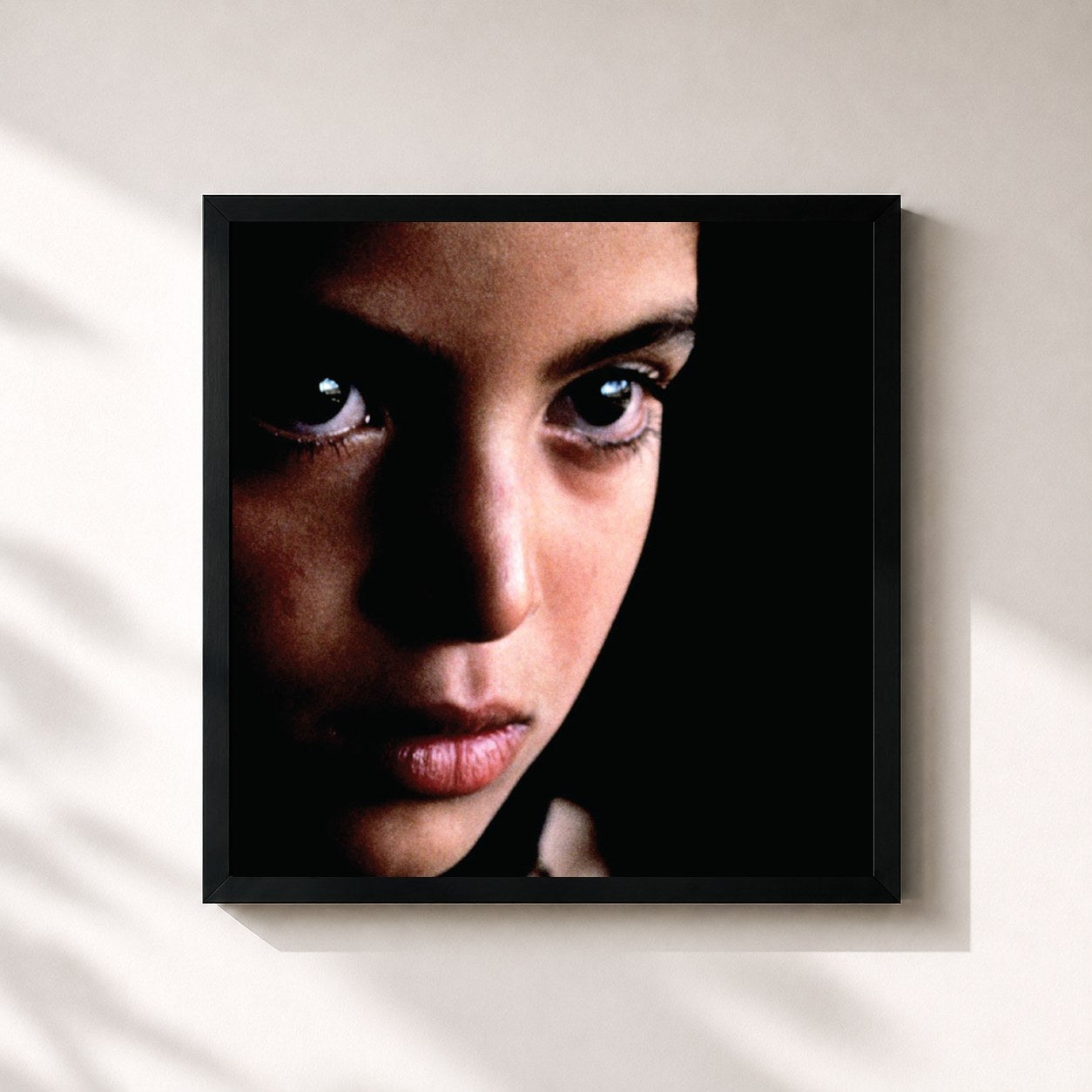 #noir Tableau carré de l'album Conditions Remixed de The Temper Trap, cadre noir 32x32 cm