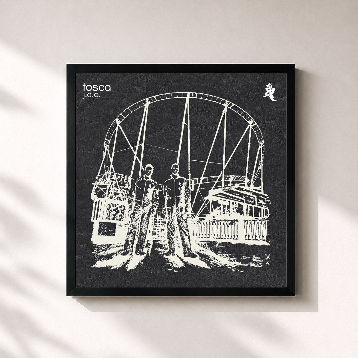#noir Tableau carré de l'album J.A.C. de Tosca, cadre noir 32x32 cm