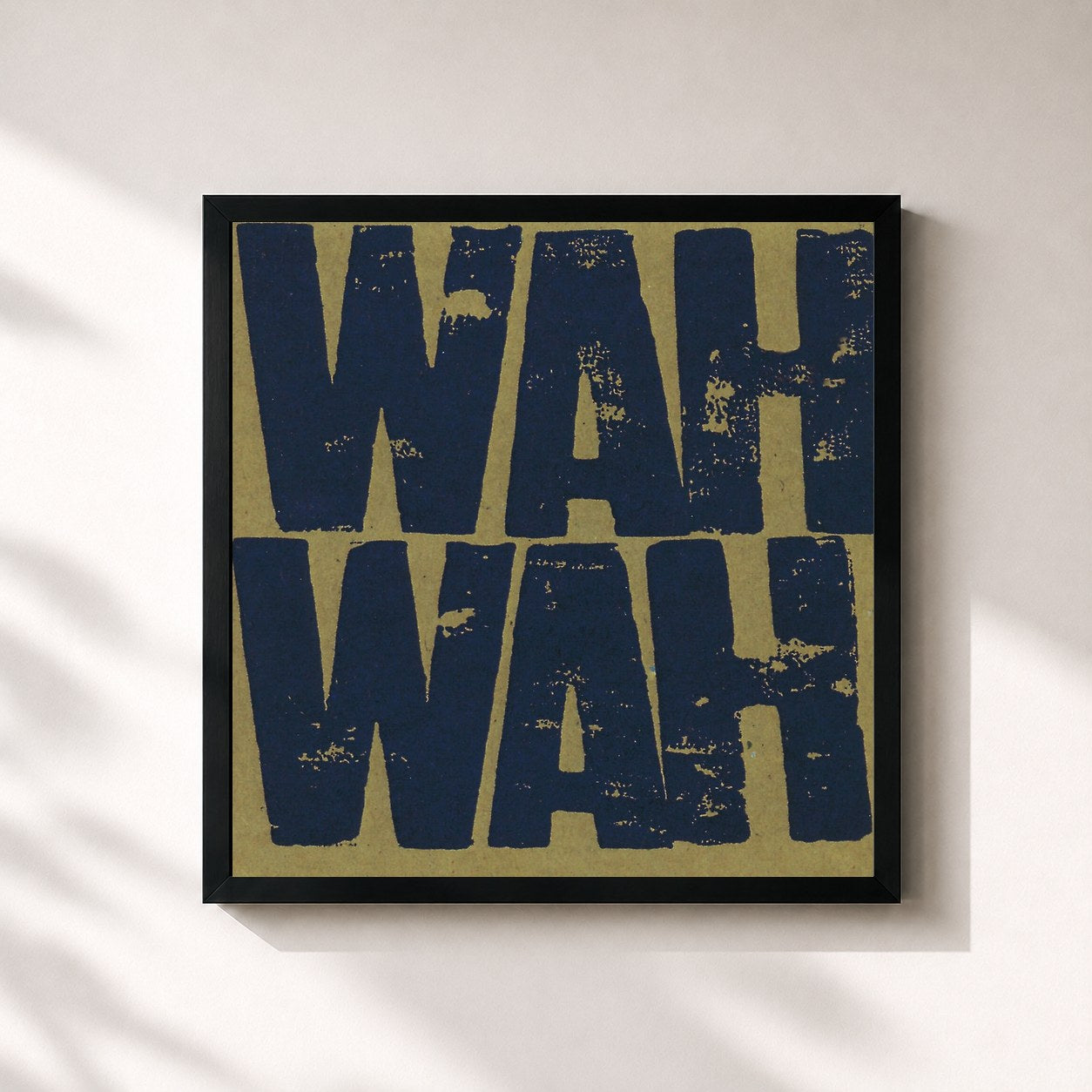 #noir Tableau carré de l'album Wah Wah de James, cadre noir 32x32 cm