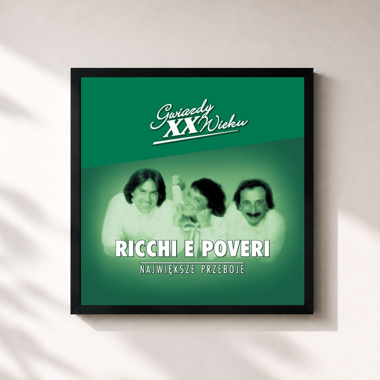 #noir Tableau carré de l'album Gwiazdy xx Wieku - Ricchi E Poveri de Ricchi e Poveri, cadre noir 32x32 cm