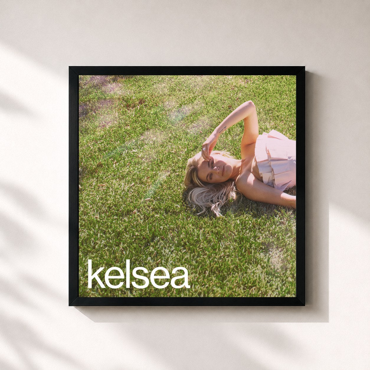 #noir Tableau carré de l'album kelsea de Kelsea Ballerini, cadre noir 32x32 cm