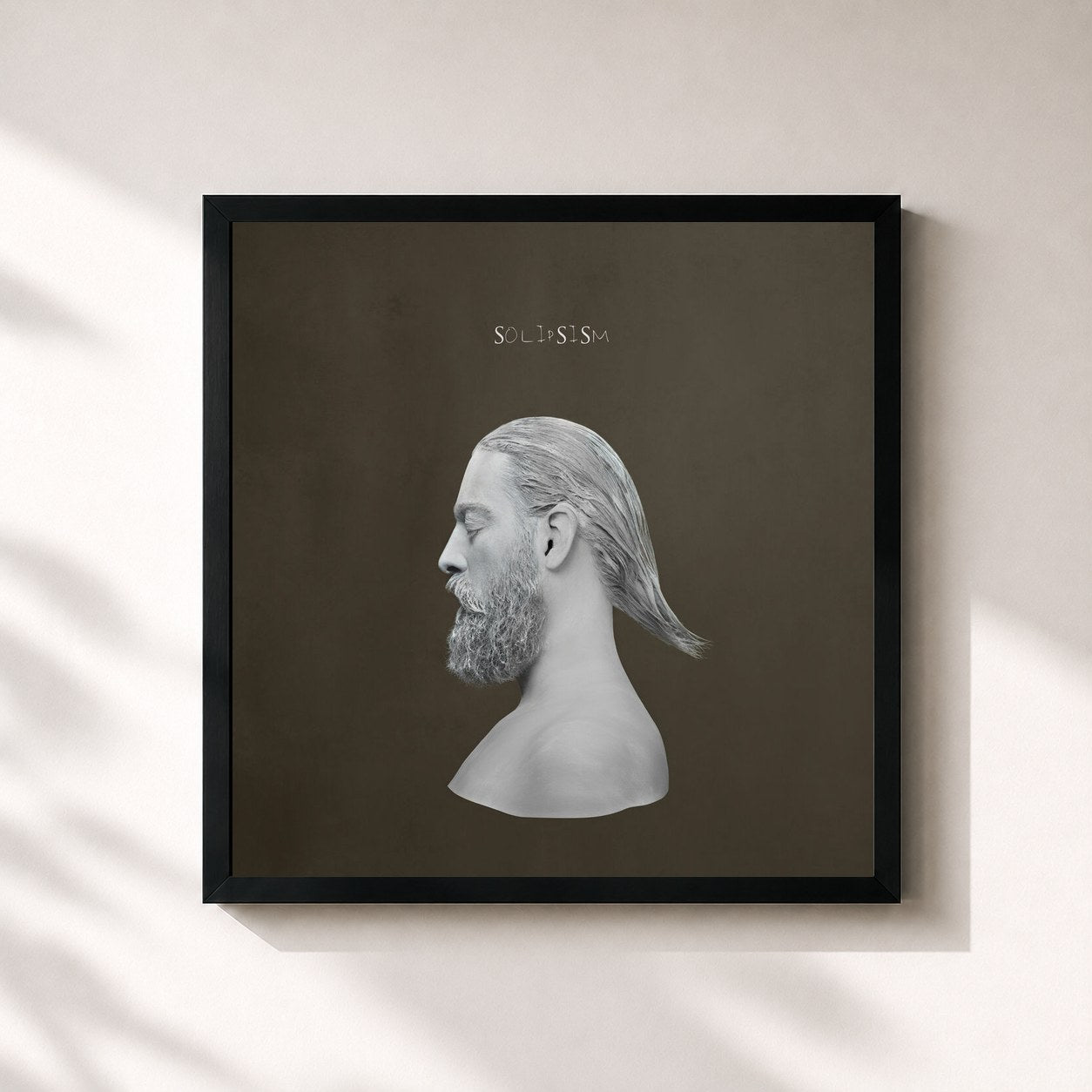 #noir Tableau carré de l'album Solipsism de Joep Beving, cadre noir 32x32 cm