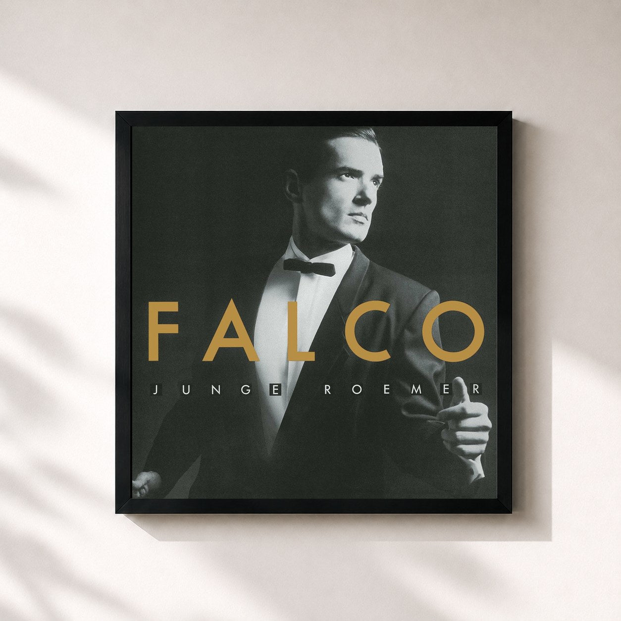 #noir Tableau carré de l'album Junge Roemer de Falco, cadre noir 32x32 cm