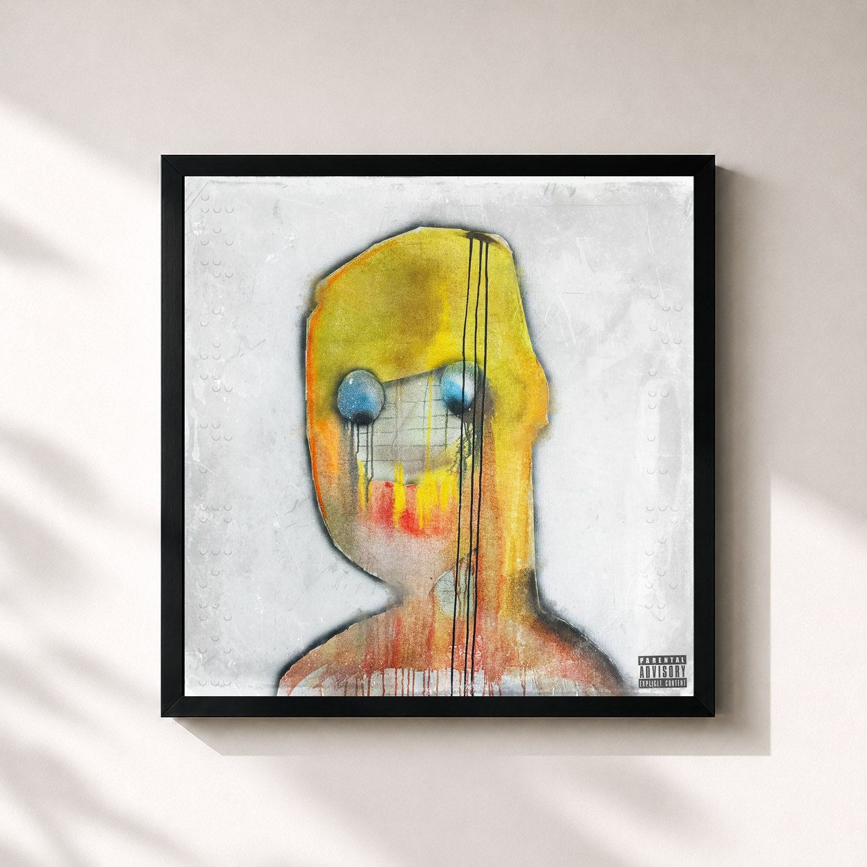 #noir Tableau carré de l'album Lonely At The Top de Joey Bada$$, cadre noir 32x32 cm