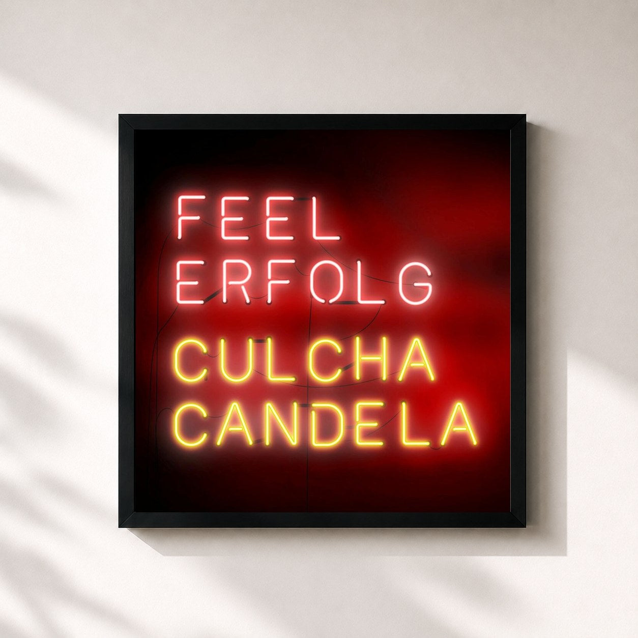#noir Tableau carré de l'album Feel Erfolg (Deluxe Edition) de Culcha Candela, cadre noir 32x32 cm
