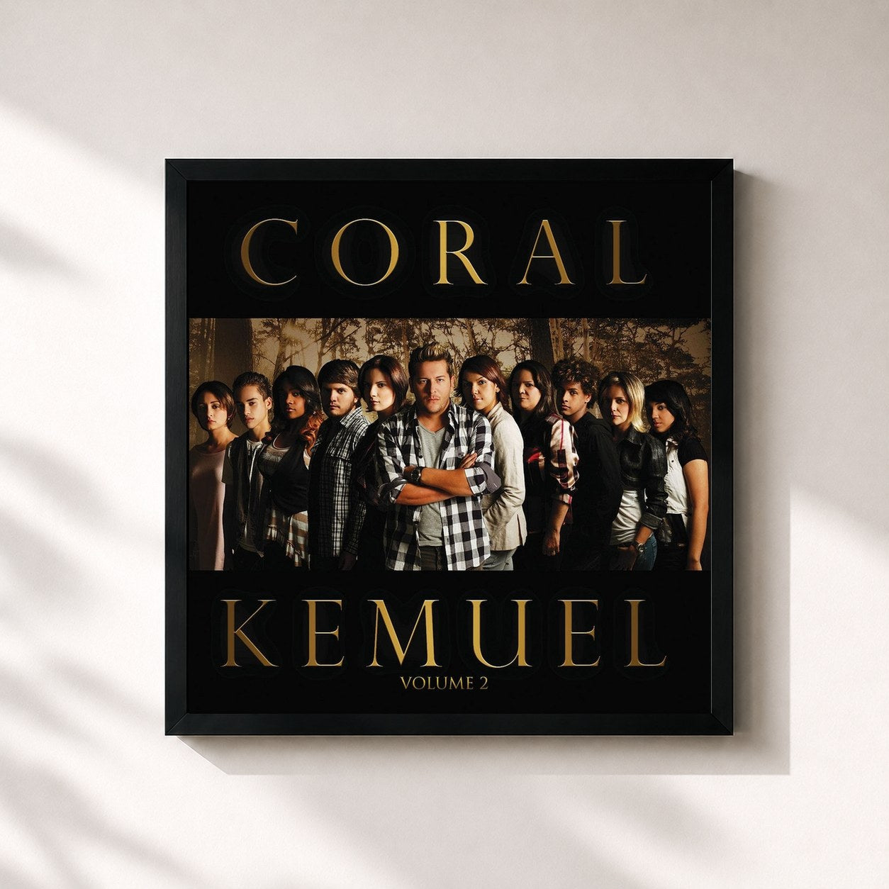 #noir Tableau carré de l'album Coral Kemuel, Vol. 2 de Kemuel, cadre noir 32x32 cm