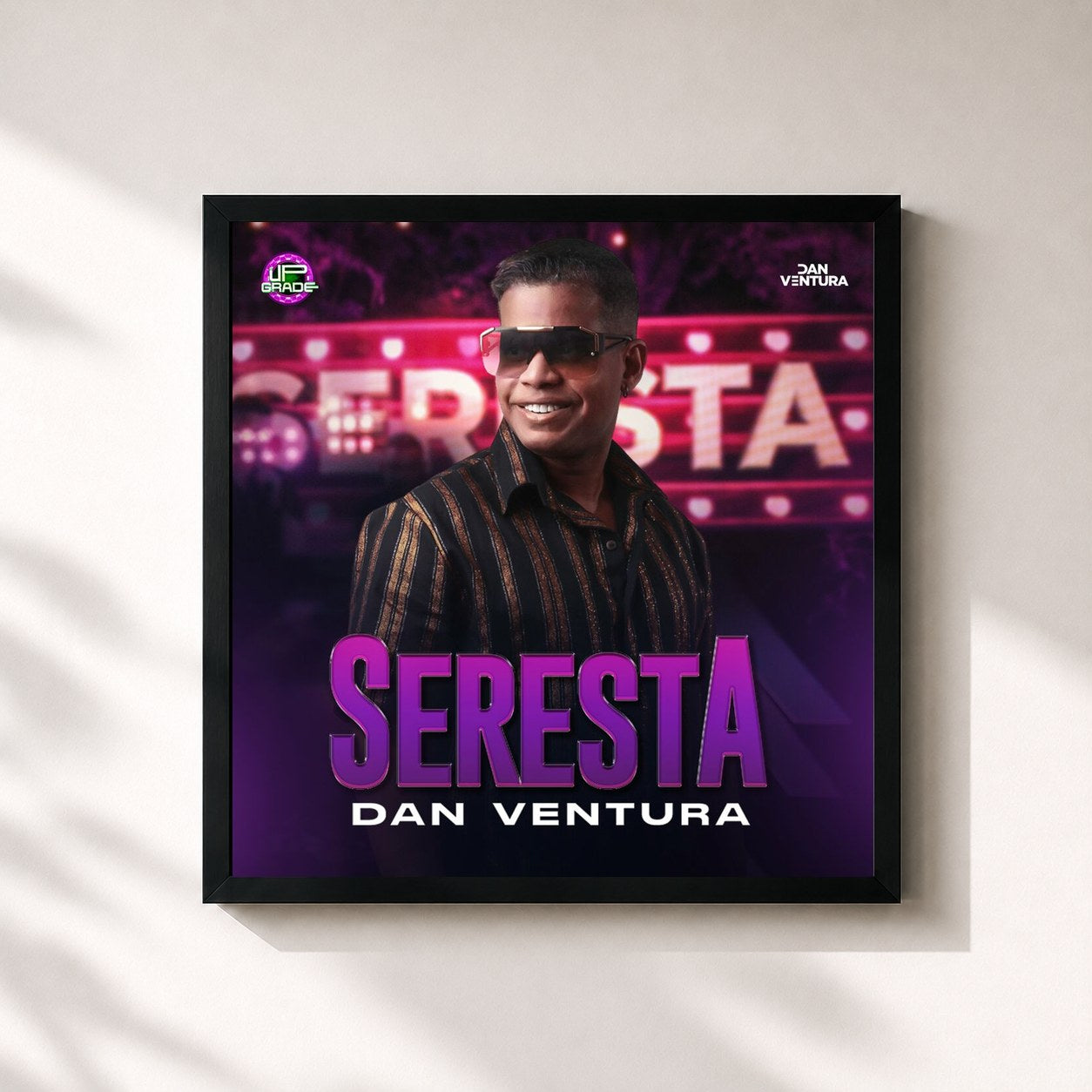 #noir Tableau carré de l'album Seresta (UpGrade) de Dan Ventura, cadre noir 32x32 cm