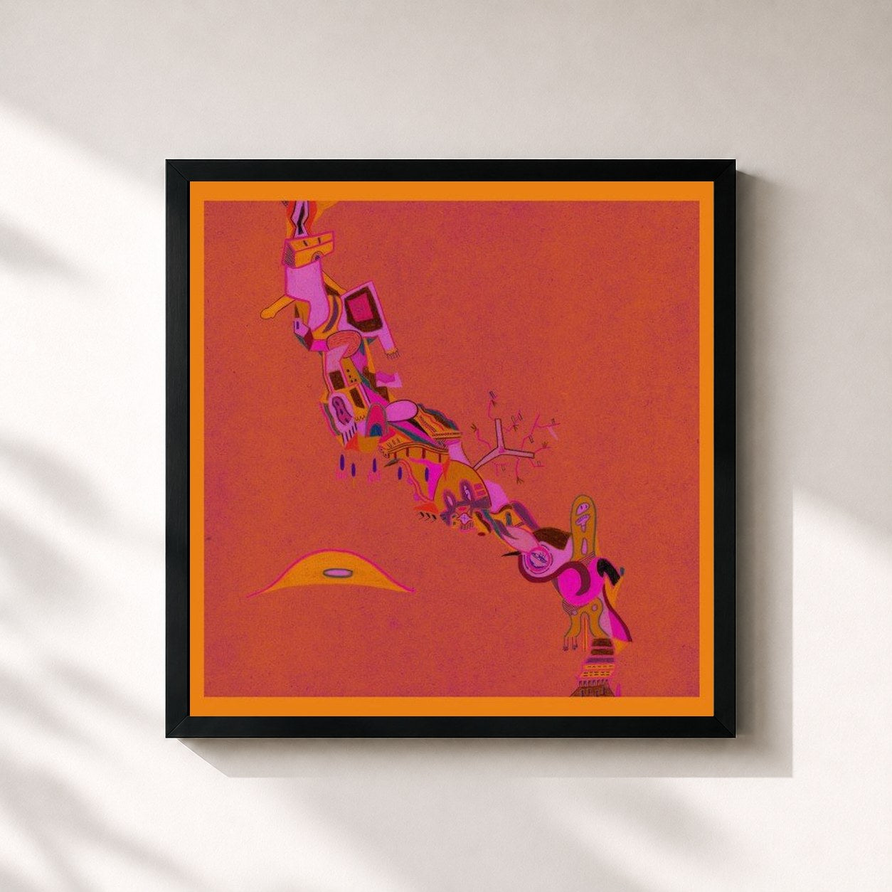 #noir Tableau carré de l'album Voiceless de Victor Le Masne, cadre noir 32x32 cm