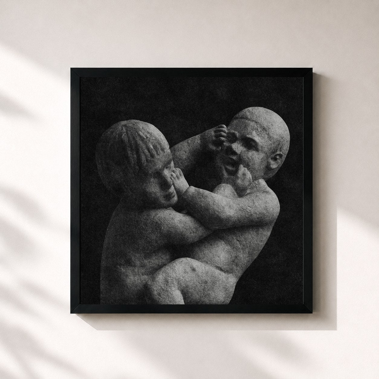#noir Tableau carré de l'album DINASTÍA de Peso Pluma, cadre noir 32x32 cm