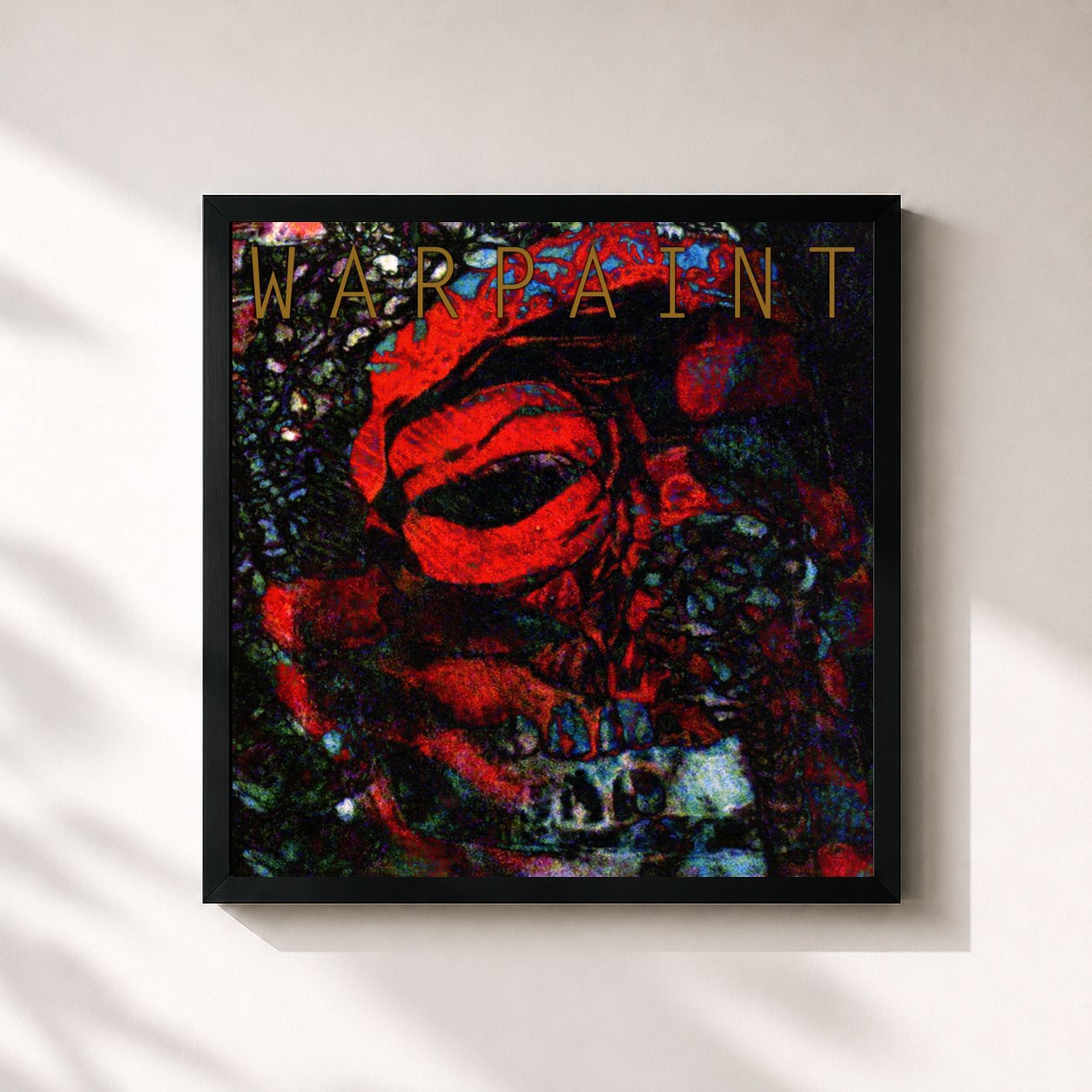 #noir Tableau carré de l'album The Fool de Warpaint, cadre noir 32x32 cm