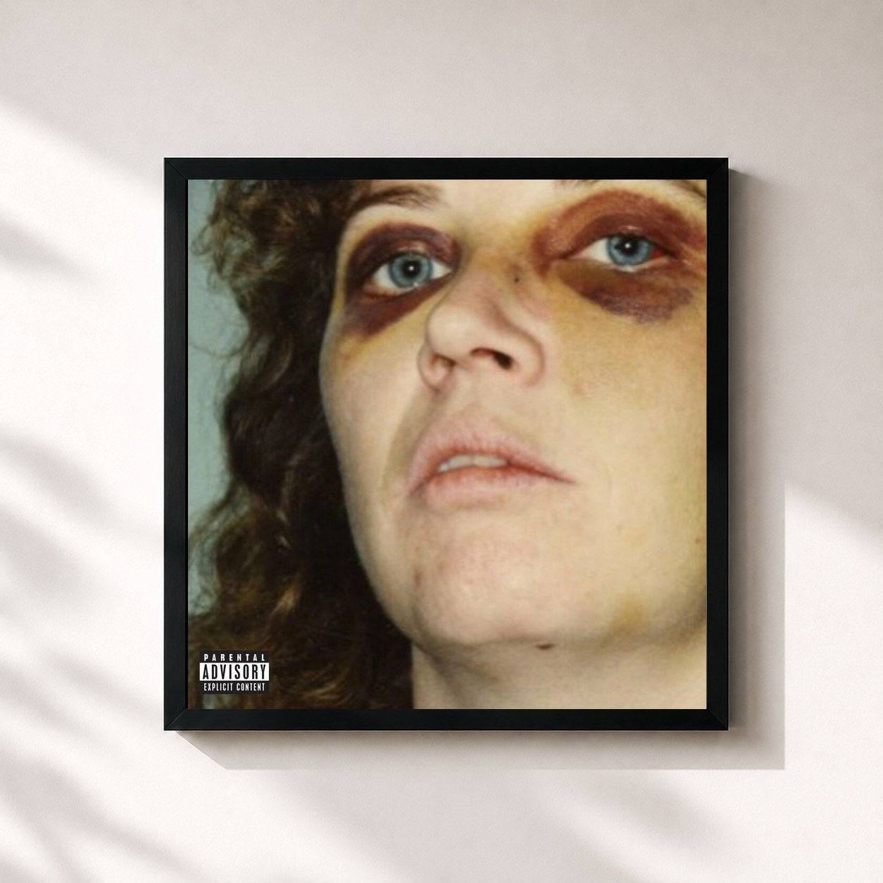 #noir Tableau carré de l'album DIRTIESTNASTIEST$UICIDE de $uicideboy$, cadre noir 32x32 cm