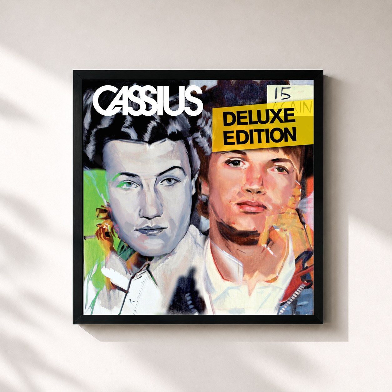 #noir Tableau carré de l'album 15 Again (Deluxe Edition) de Cassius, cadre noir 32x32 cm