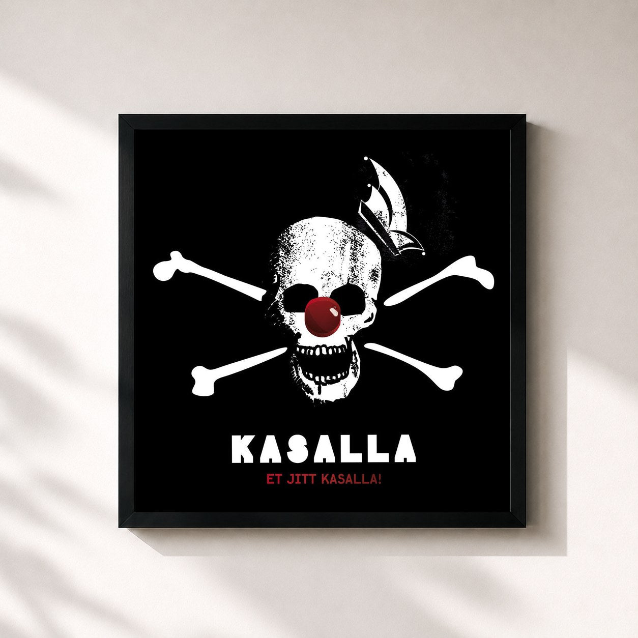 #noir Tableau carré de l'album Et jitt Kasalla! de Kasalla, cadre noir 32x32 cm