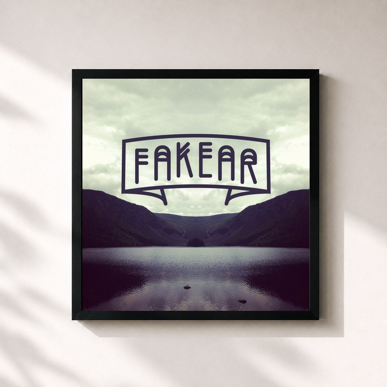#noir Tableau carré de l'album Morning in Japan de Fakear, cadre noir 32x32 cm