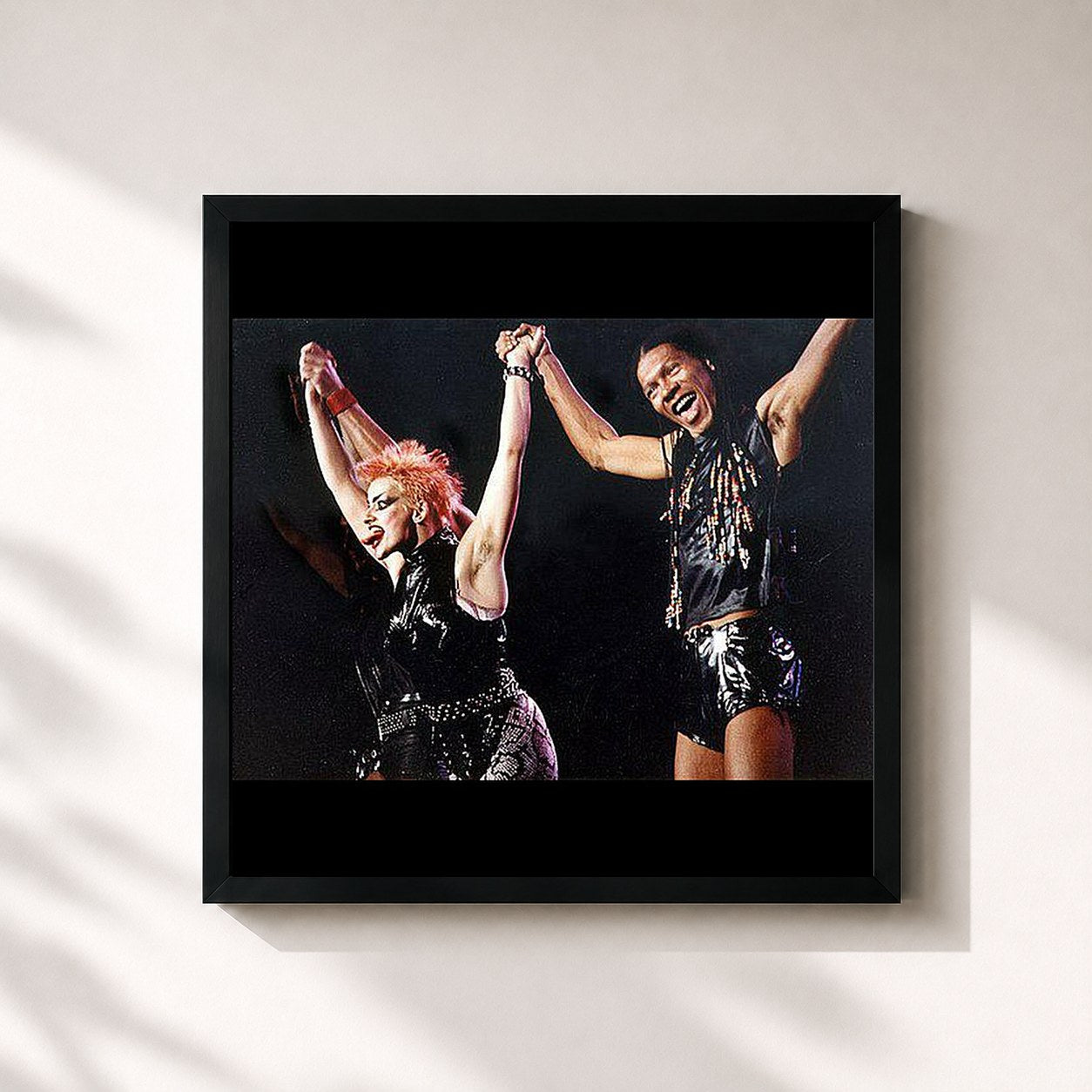 #noir Tableau carré de l'album Prophecy Fulfilled de Nina Hagen, cadre noir 32x32 cm