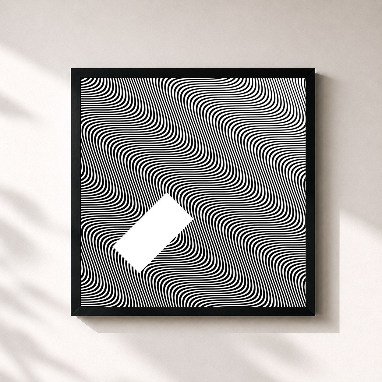 #noir Tableau carré de l'album In Waves de Jamie xx, cadre noir 32x32 cm
