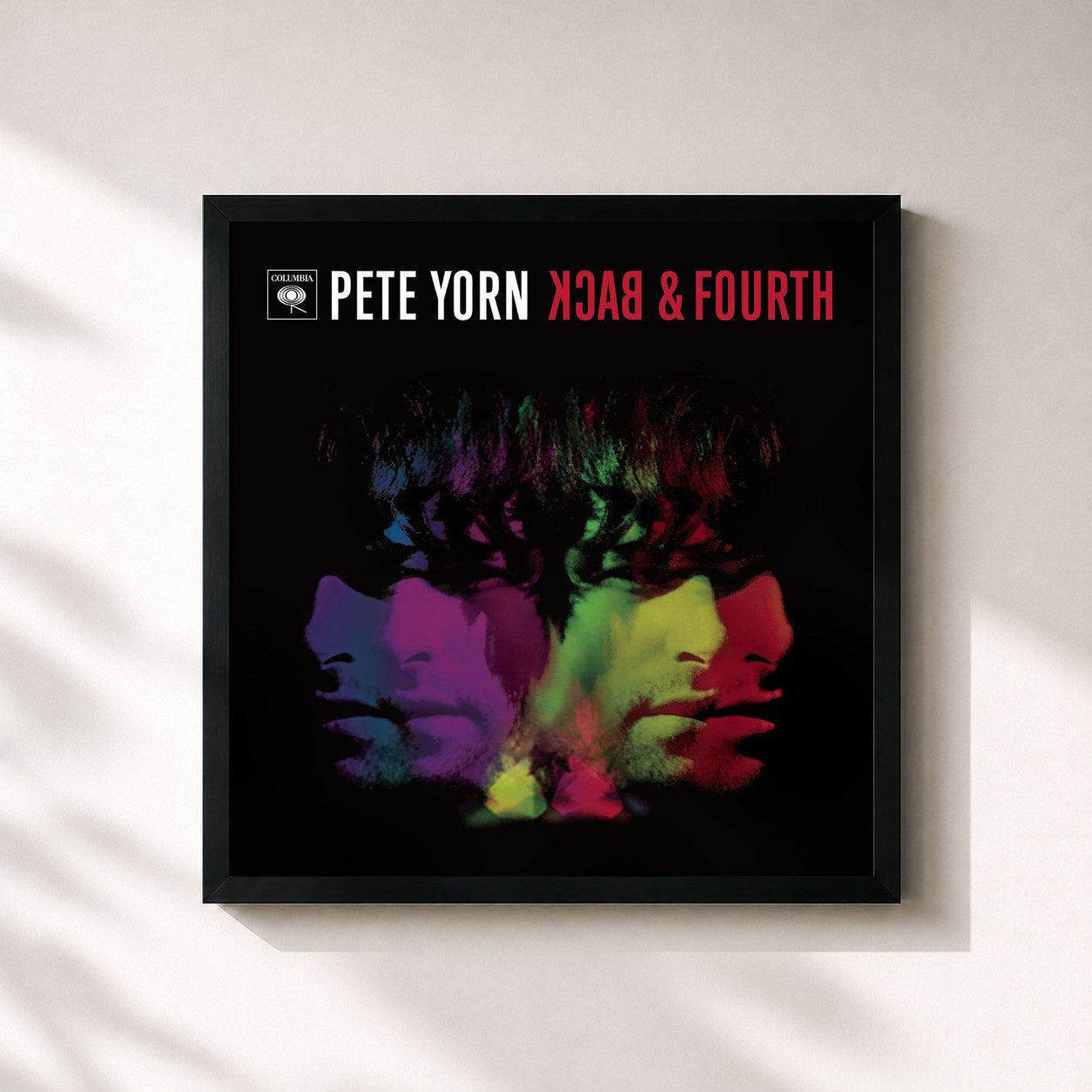 #noir Tableau carré de l'album Back and Fourth (Expanded Edition) de Pete Yorn, cadre noir 32x32 cm
