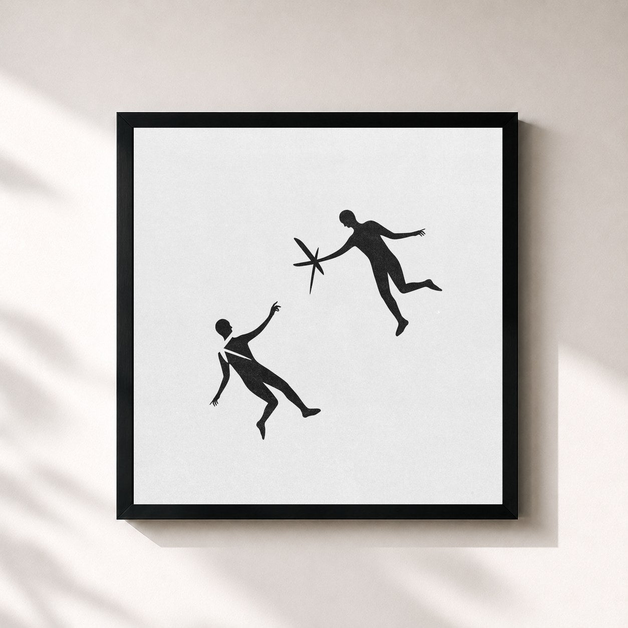 #noir Tableau carré de l'album Novel de Giriboy, cadre noir 32x32 cm