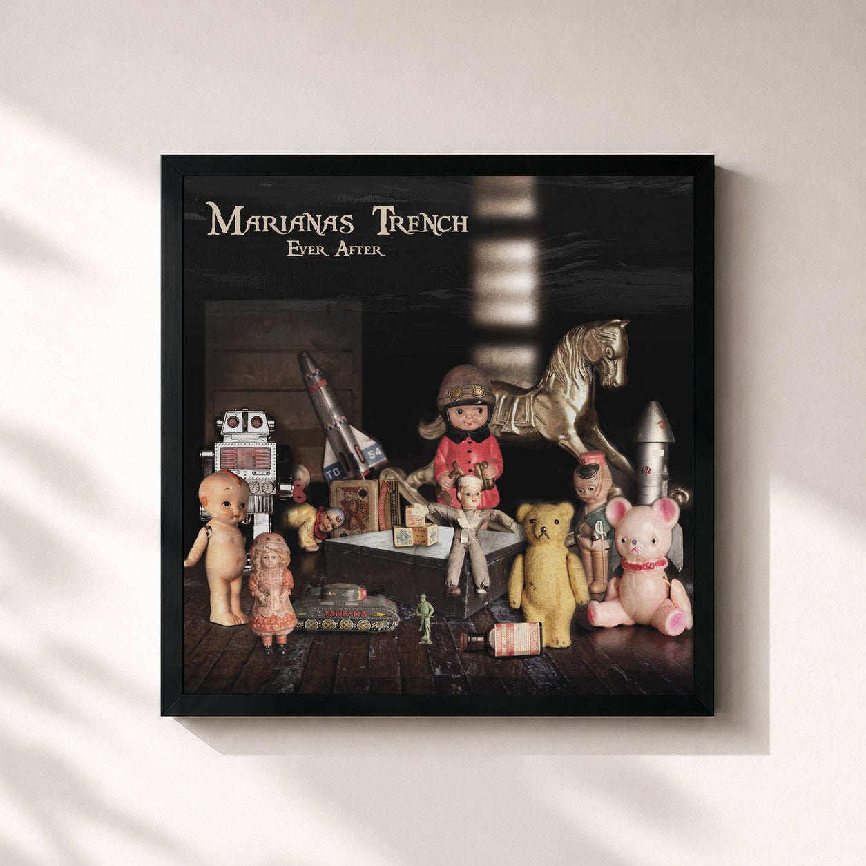 #noir Tableau carré de l'album Ever After (Anniversary Version) de Marianas Trench, cadre noir 32x32 cm